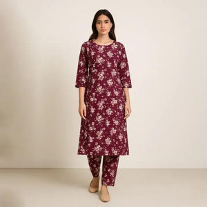 2 Pcs Women's Unstitched Printed Suit