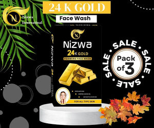 Nizwa - 24 K Gold Foaming Face Wash (Pack Of 3)